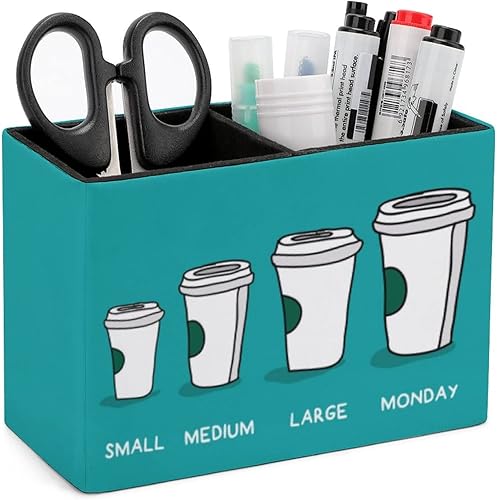 Soporte para lápices para escritorio, divertido diseño de taza de café, soporte para bolígrafos, organizador de escritorio, organizador de lápices,
