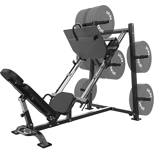 Leg Press Machine with Calf Block, Adjustable Leg Press Machines for Home Gym, Squat Machine with Barbell Plate Storages, Heavy Duty Workout Equipment for Full Lower Body Workout