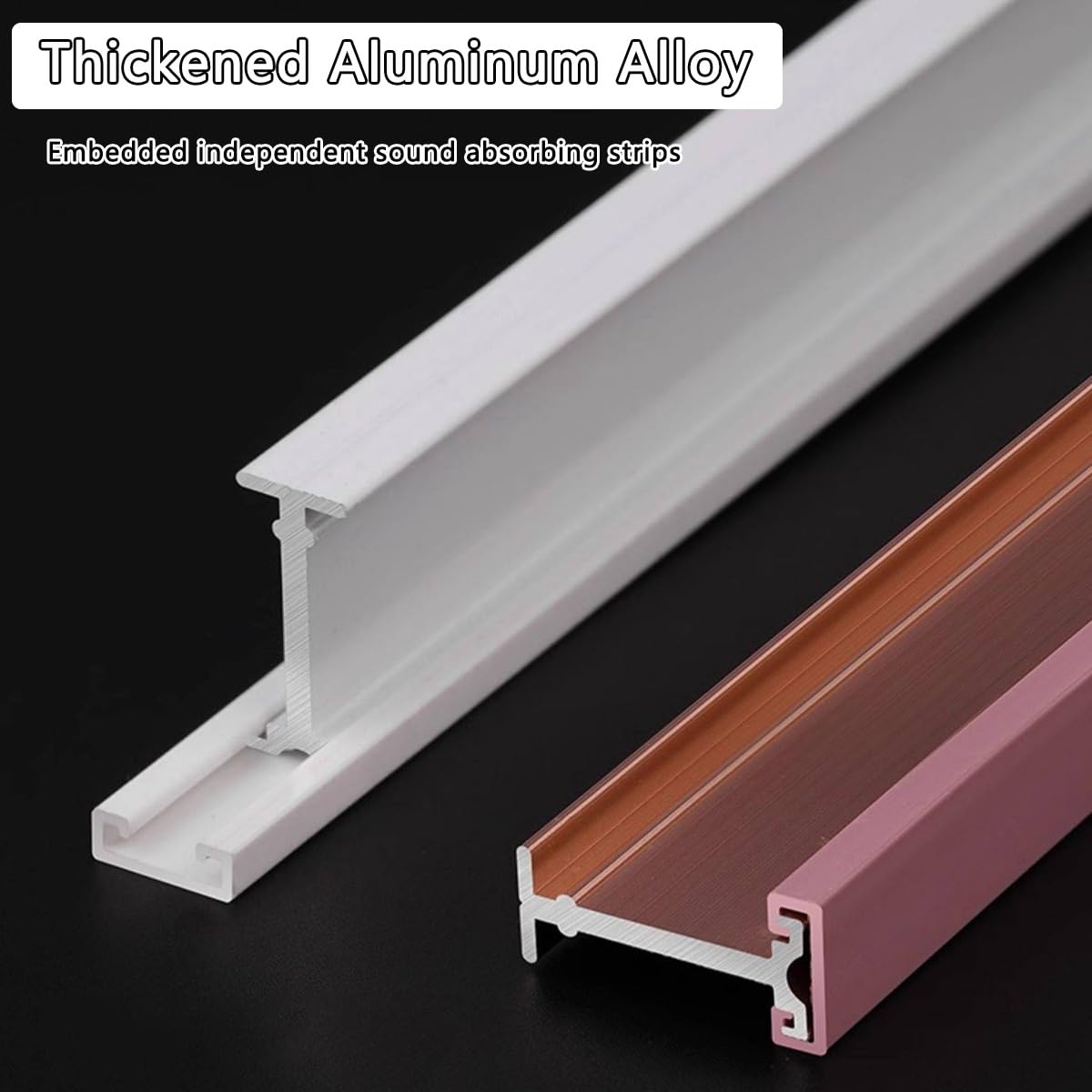 Flexibles Aluminiumschienensystem für Decken- und Wandmontage, 310 cm, Raumteiler und Fensterbehandlung für Wohnzimmer und Schlafzimmer