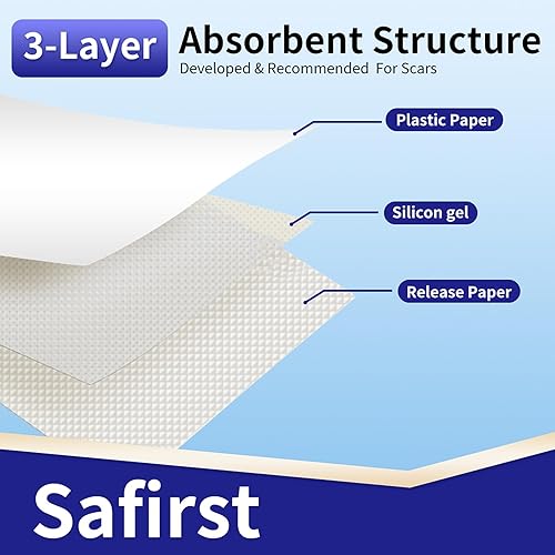 Miniatura 6 de Láminas de silicona para cicatrices, tratamiento de eliminación de cicatrices, cinta de grado médico para cicatrices quirúrgicas, tira reutilizable