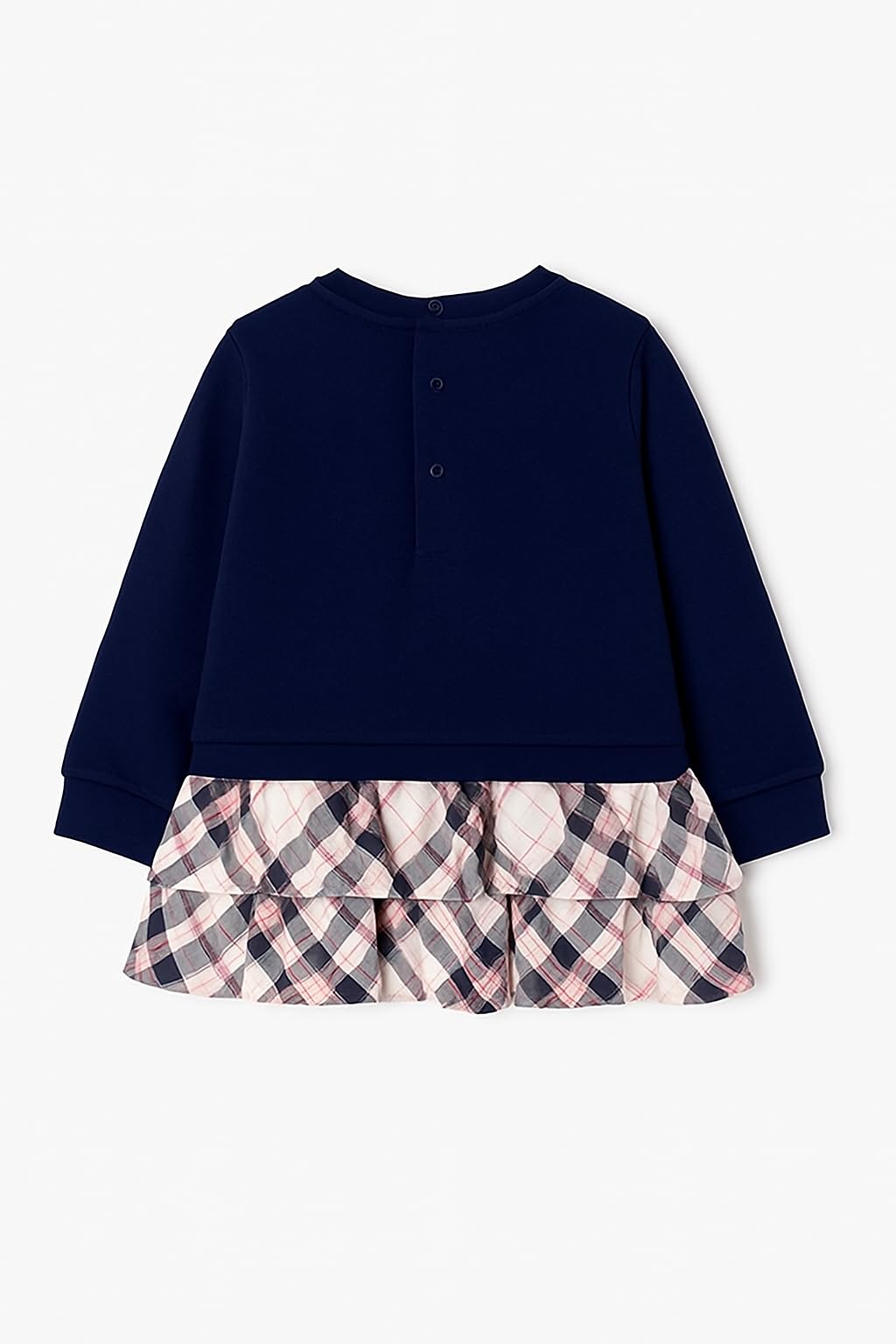 Mayoral Vestito Elegante Bambina 6-24 Mesi Rosso con Fiocco e Gonna Scozzese, Maniche Corte e Tessuto Strutturato per Cerimonie e Feste Invernali