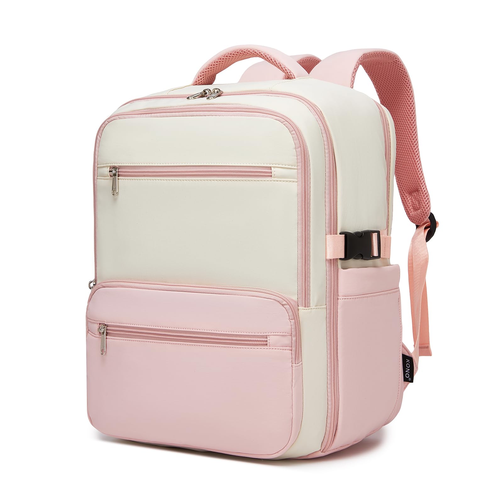 Kono Ryanair Cabin Bag 40x30x20, Underseat Travel Backpack for Women, Lightweight Carry On Luggage with 15.6" Laptop Compartment, Rucksack