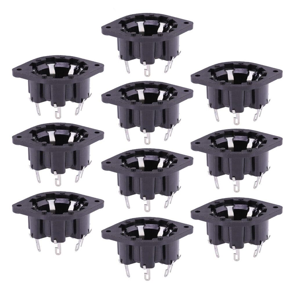 10Pcs 8Pin Tube Socket Valve Base Compatible with AZ1,AD1,AL4,EL6,EL8, EF9 Audio HiFi DIY