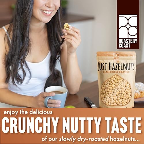 Miniatura 7 de Roastery Coast - Avellanas blanqueadas / tostadas de 3 libras | Sin salar | Filberts | Sin piel | KOSHER | Certificado sin gluten | Sin OMG | PALEO