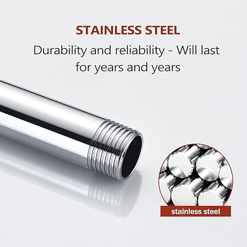 Miniatura 5 de Brazo de ducha de extensión montado en celda (se vende con brida de brazo de ducha) Reemplazo para D U4996 de 3 pulgadas, cromado