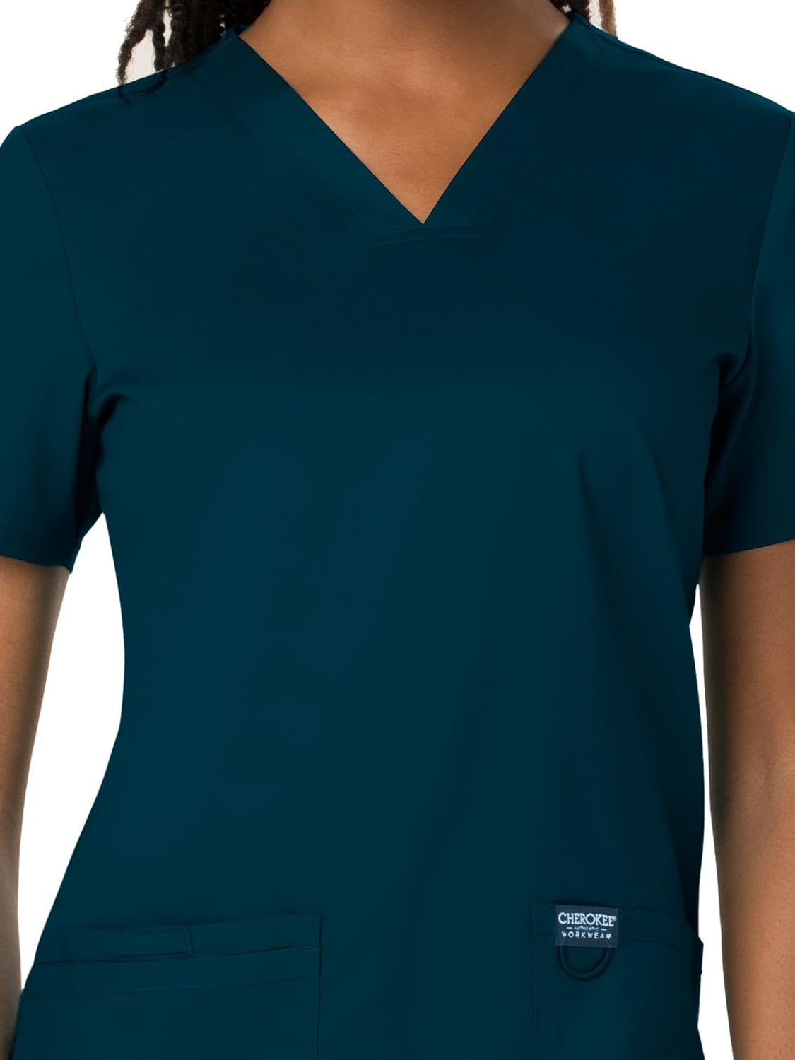 V-Neck Scrubs for Women Workwear Revolution, Soft Stretch, Easy Care WW620 X-Small Caribbean Blue