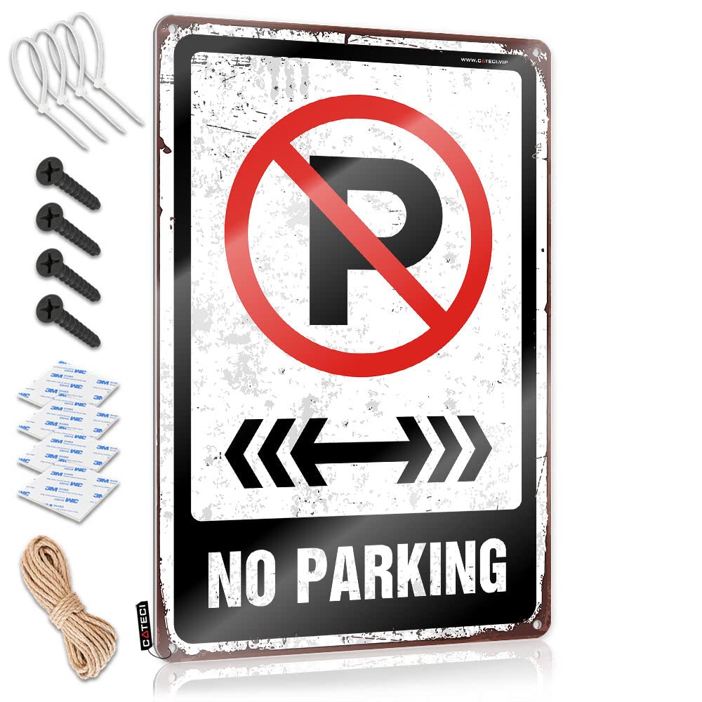 HELIOFORGE Bro Cave Sign No Parking Sign With Symbol Tin Funny Door Signs Vintage Tin Signs Funny(30X40CM)