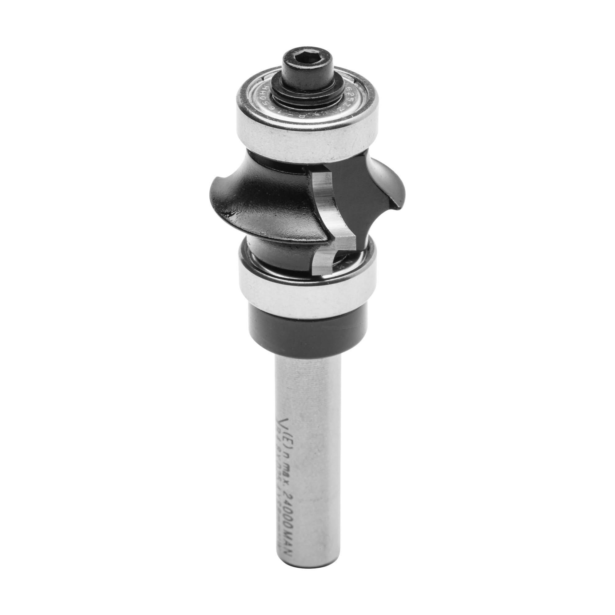 ENT 14820 Spitskantenfrees, Hardmetaal, Schachtdoormeter (S) 8 mm, Freesdoormeter (D) 25,4 mm, NL 12,7 mm, R 4,8 mm, SL 32 mm, met kogellager