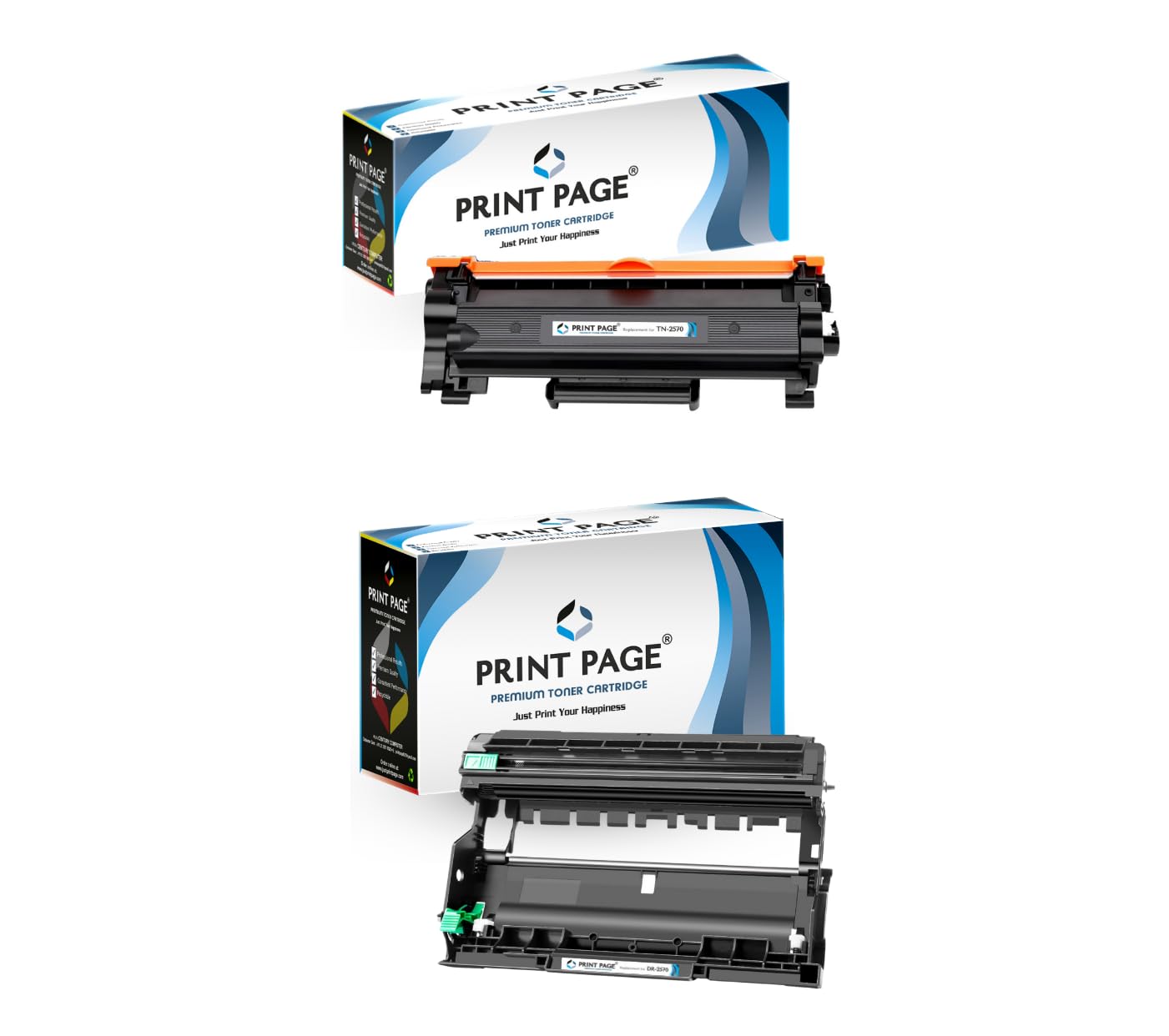 Print Page TN-2570XL Toner Cartridge + DR-2570 Imaging Drum Unit Combo Pack for Printers HL-L2400D, HL-L2440DW, HL-L2460DN, HL-L2460DW, DCP-L2605DW, DCP-L2640DW, DCP-L2680DW (Combo Pack)