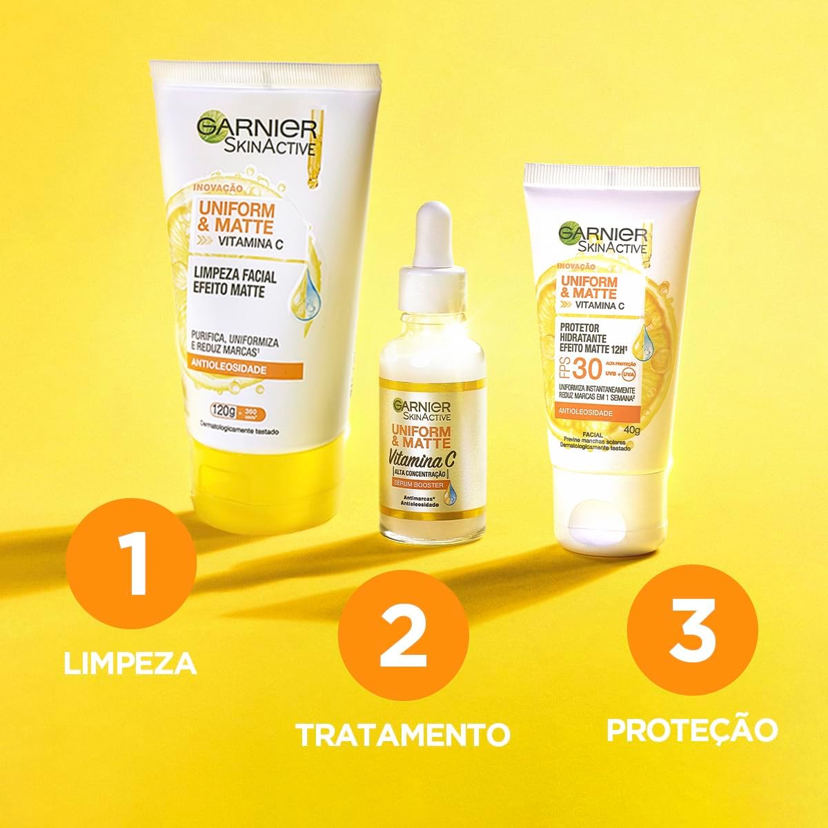 Limpeza Facial Garnier Uniform &Amp; Matte Vitamina C. Novo Alerta 3 615Orgopdpl. Ac Sl1200