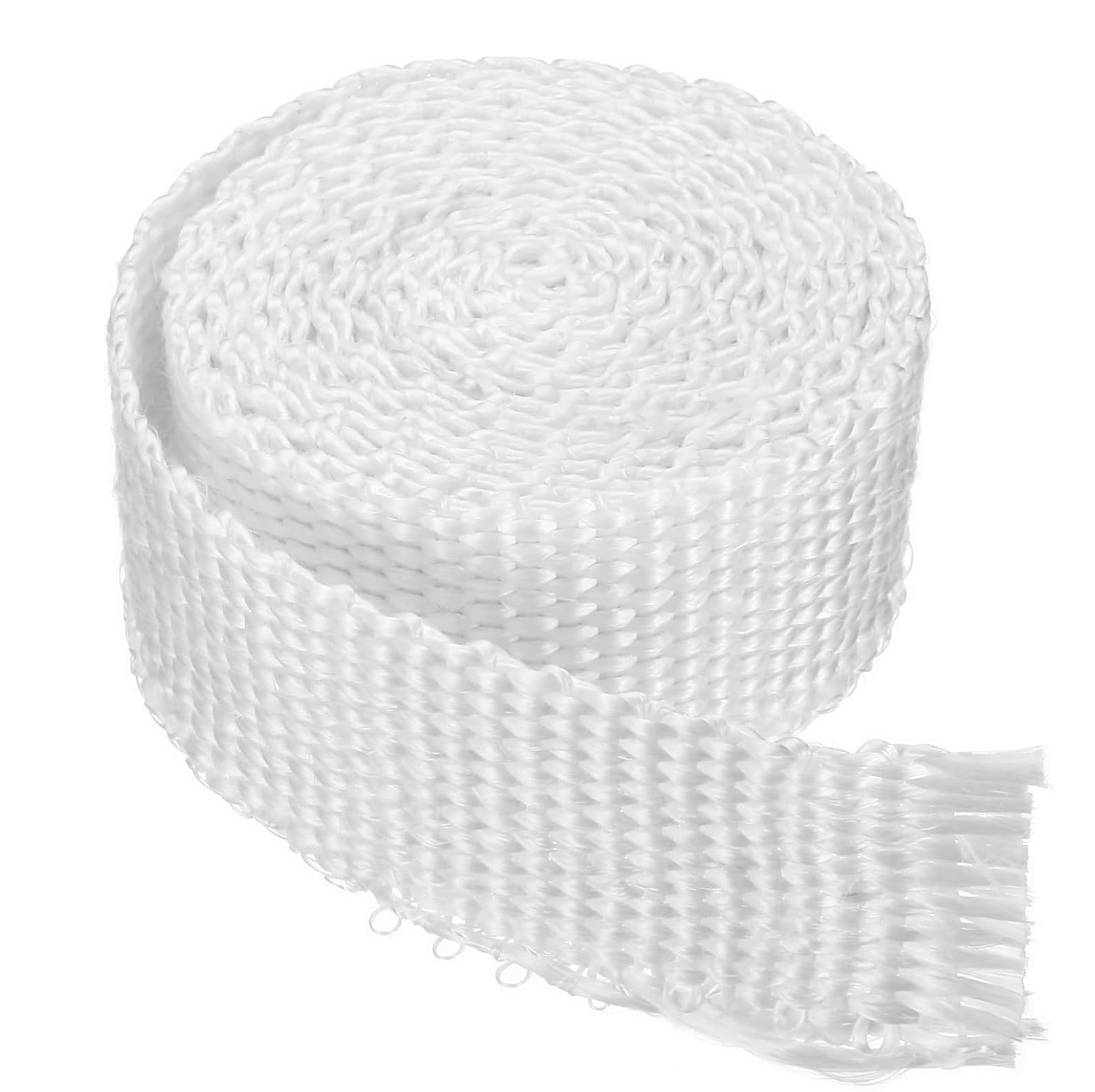 Hochtemperatur-Fiberglas-Holzofendichtung – langlebiges Dichtungsseil for Kamintür, weiß(2inx1/8inx118in)
