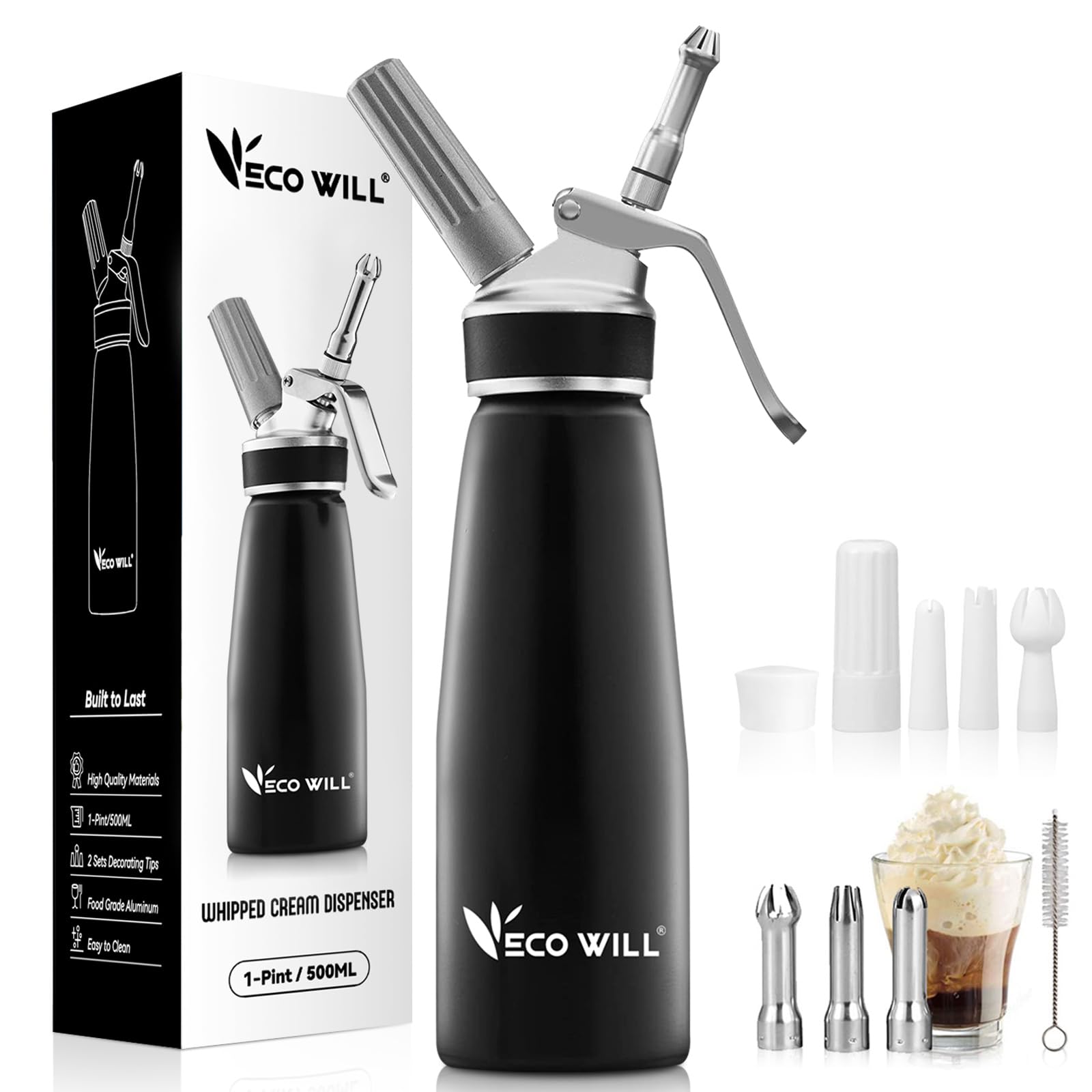 【未開封·新品】POMIIIPARTAGE whippedfrillset-up Amazon.com: ECO-WILL Professional Whipped Cream Dispenser, Durable