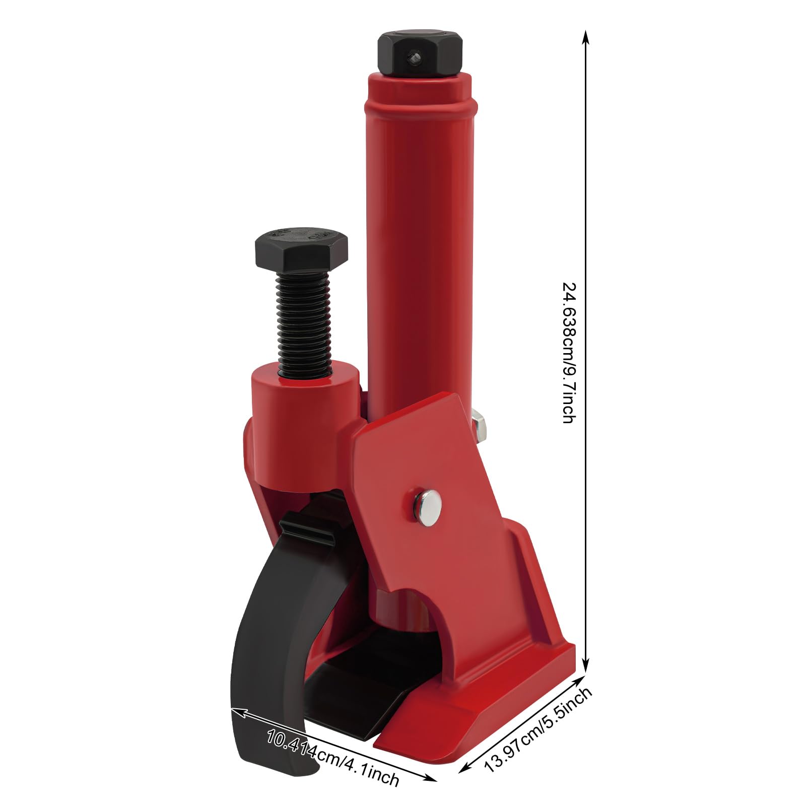 Desmontador de neumáticos portátil de 96,52 a 106,68 cm, cambiador de neumáticos, herramienta de cambio de neumáticos, color rojo