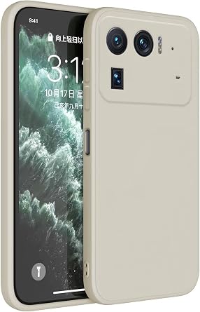 TPU Silicone Case Compatible with Xiaomi MI 11 Ultra 6.81", Cover Holster Sleeve - Antique White
