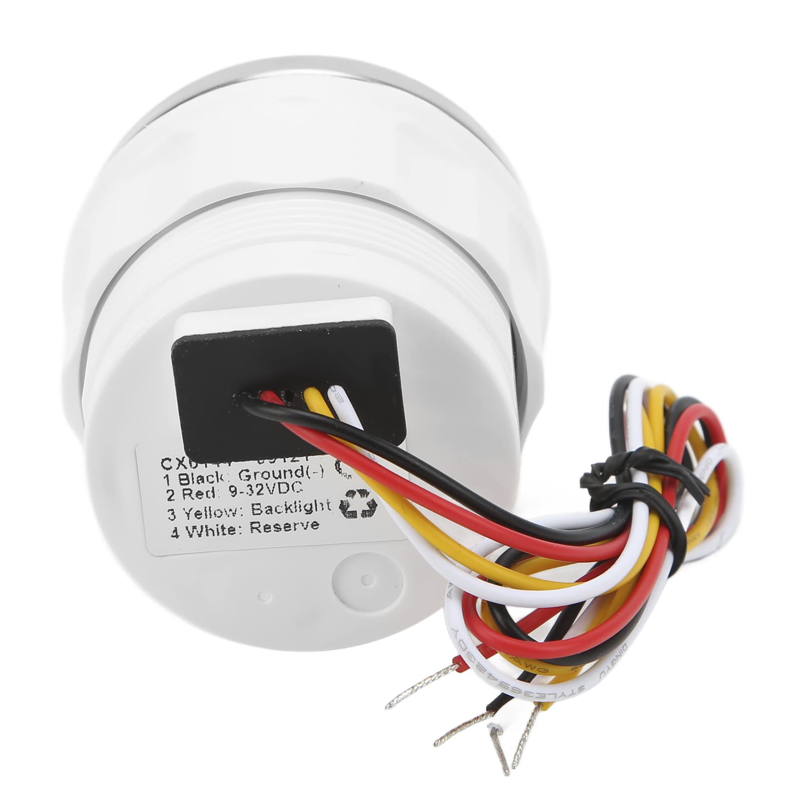 Voltmètre pour bateau - 7 couleurs - Rétroéclairage - 52 mm - Jauge de tension pour enfants de marine - IP67 - Étanche - Pour véhicules récréatifs (blanc)