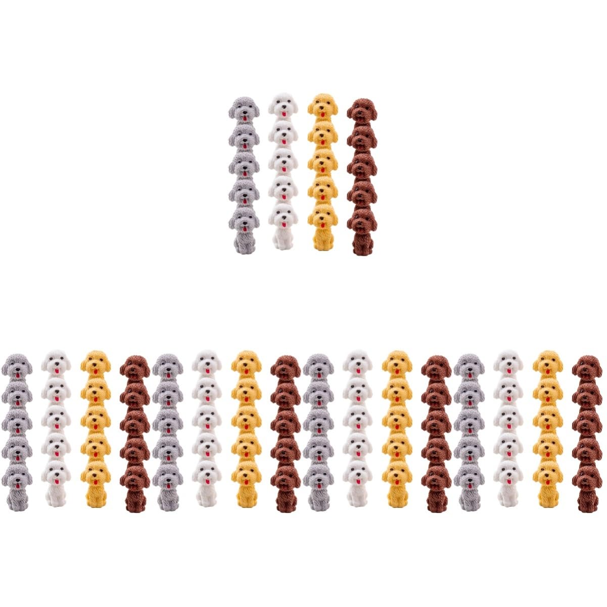 VILLCASE 5 Sätze Hund Radiergummi Cartoon-radiergummis Teddybären-radiergummis Kauspielzeug Für Hunde Ausgestopft Tierischer Radiergummi Preise Für Klassenzimmer 20 Stück * 5