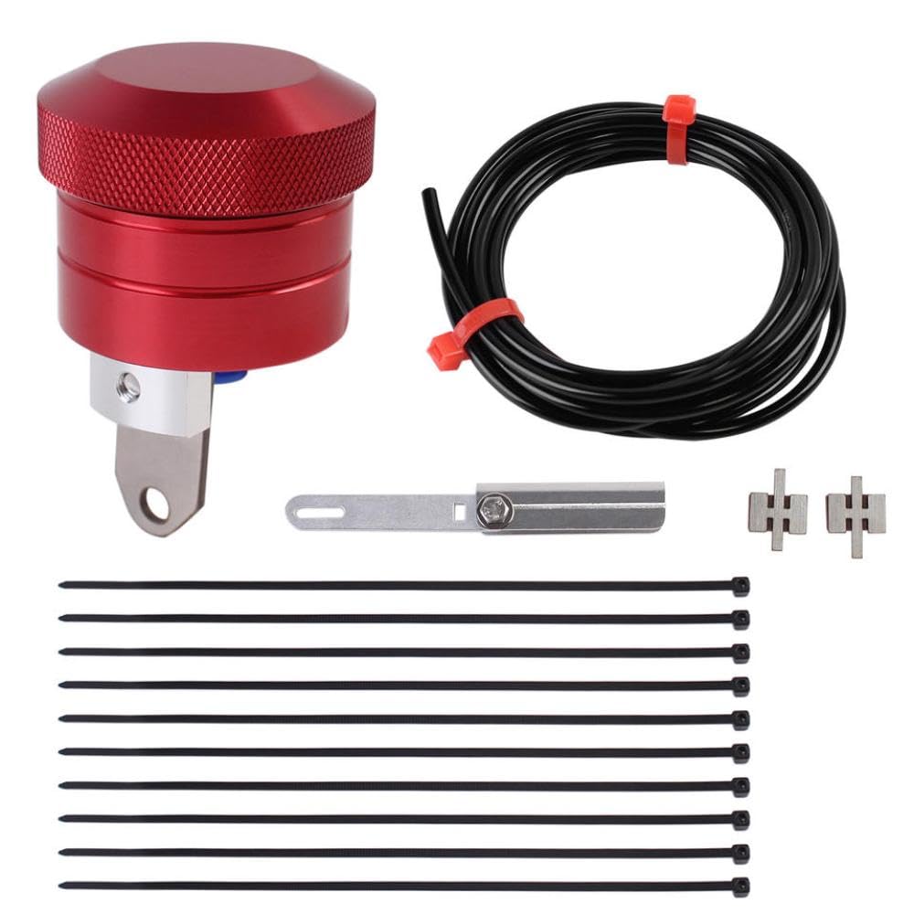 Aceitero de lubricador de Cadena de Motocicletas Universal Compatible con un de lubricación de Motor de Ajuste Universal para(Red)