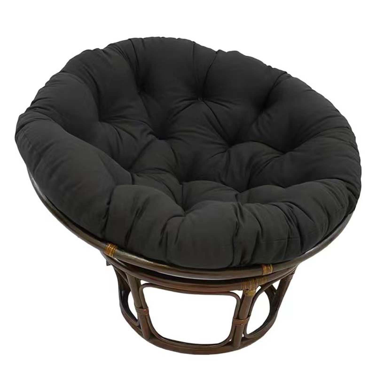 LUYAYW Hanging Basket Seat Cushion - Thick Leisure Hanging Basket Chair Cushion, Washable Round Patio Seat Cushion for Indoor Outdoor Swing Chair Office Rocking Chair(Black,80 * 80cm)