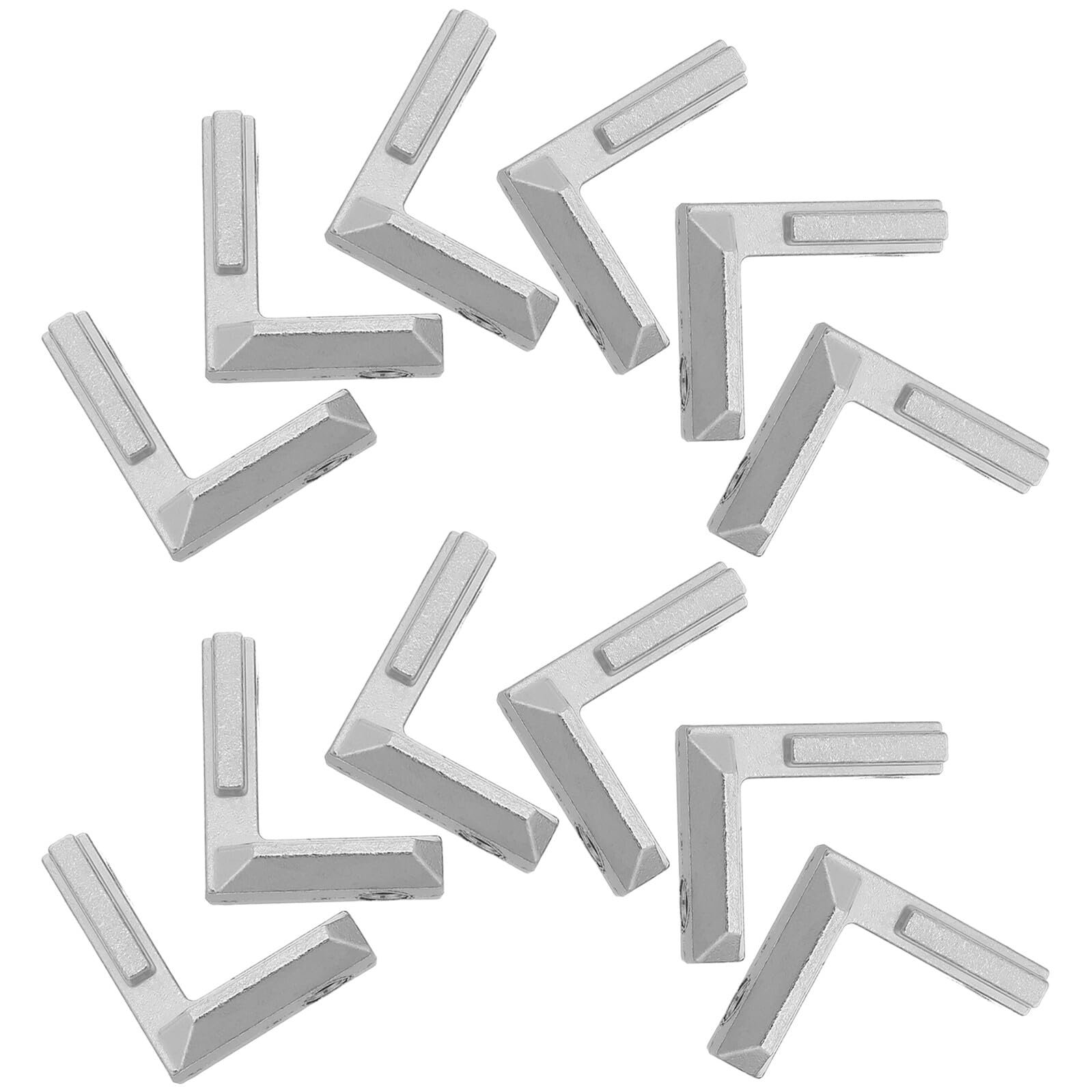 20piezas Conector de Esquina para Madera Soporte de Unión Angular para Estantes Mesas y Armarios Conector de Esquina Forma Metal para Muebles