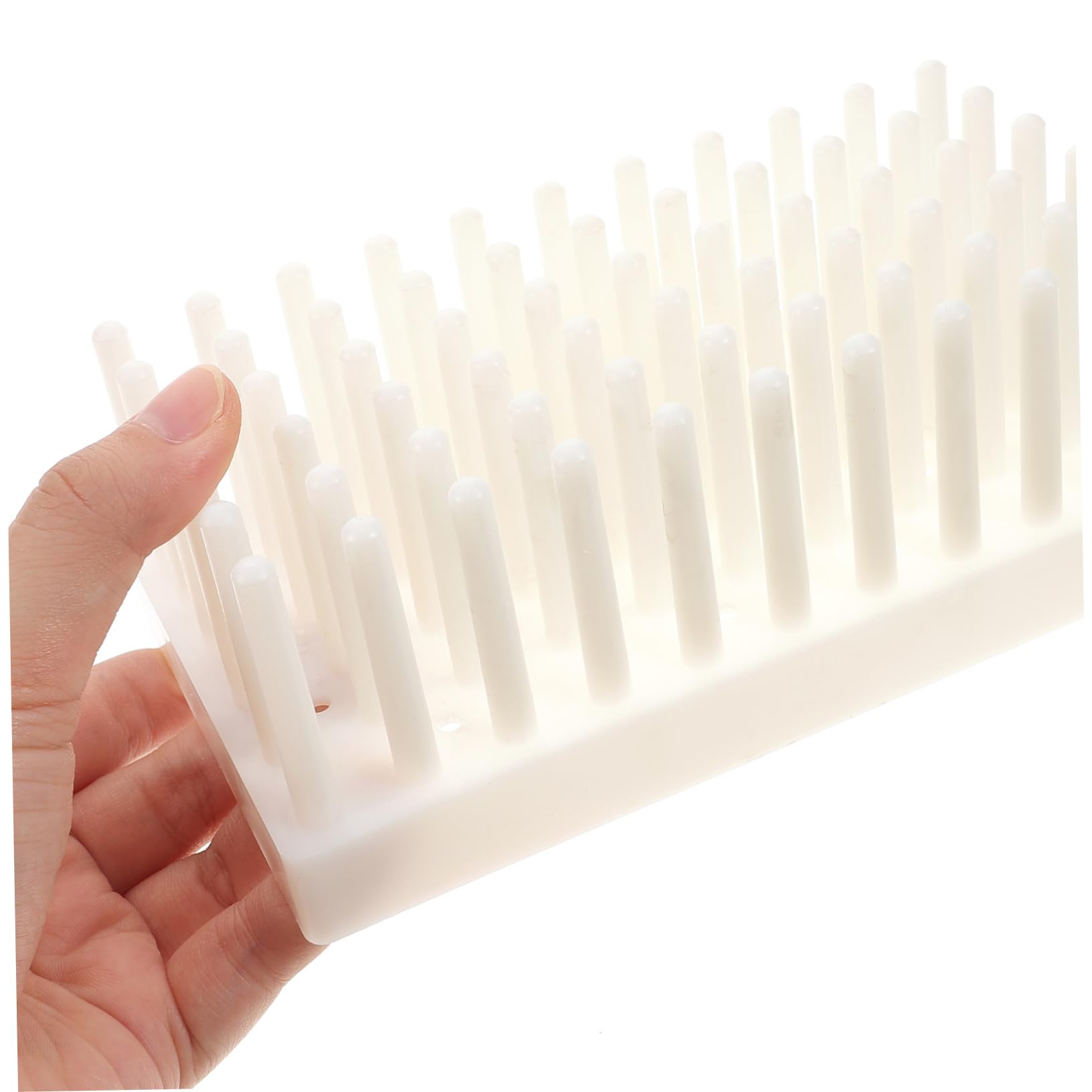 Mobestech Support pour tubes à essai 66 places en plastique pour tubes de test de laboratoire Égouttoir à vaisselle Design léger et compact pour le séchage et le stockage des tubes à échantillons