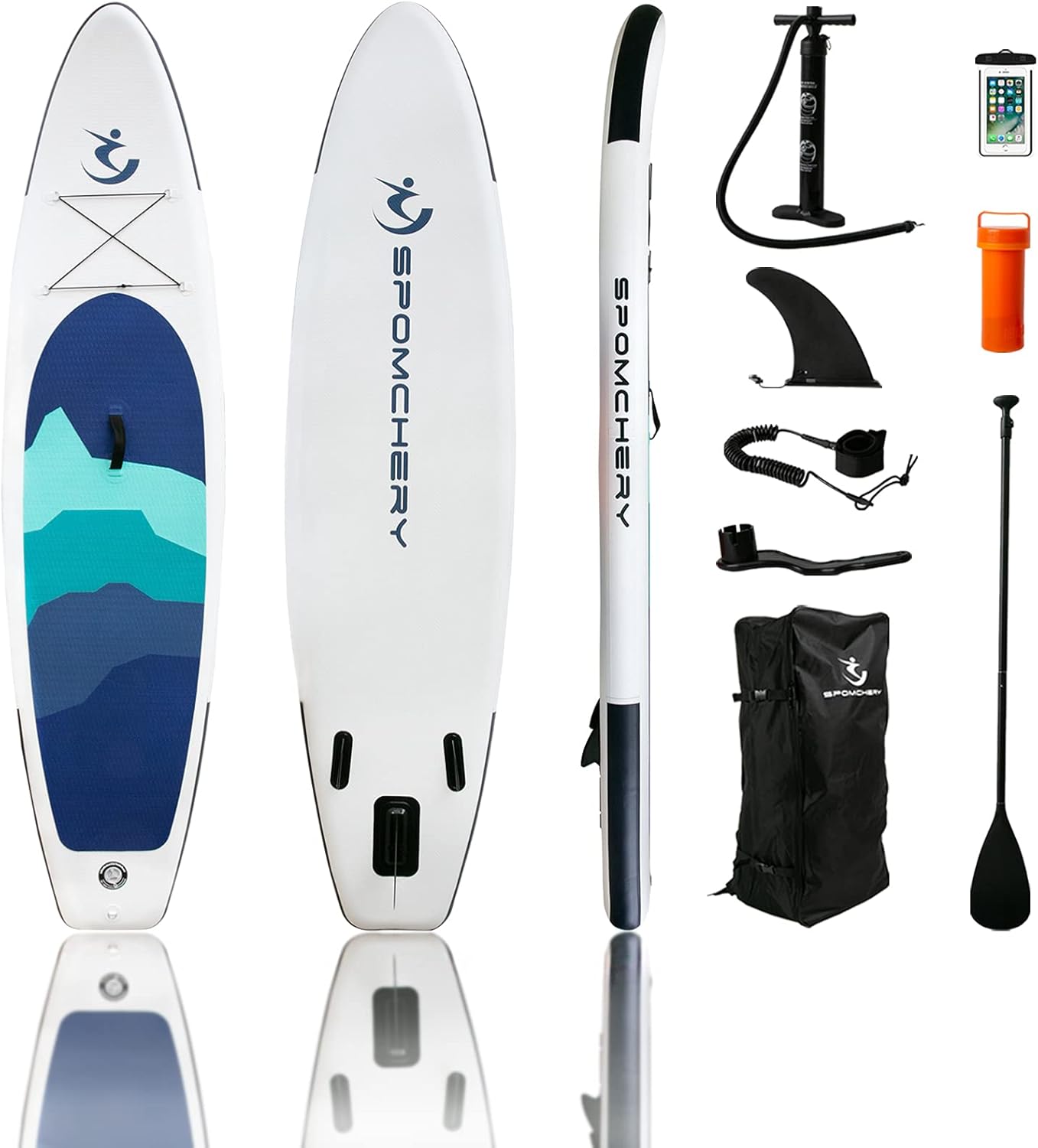 Spomchery Inflatable Stand Up Paddle Board，Paddle Boards for Youth Yoga Board Sup Board - Travel Board for Surfing with Free Premium Sup Accessories Backpack Non-Slip Deck Leash Paddle and Hand Pump : Sports & Outdoors