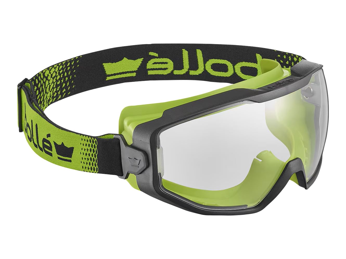 Bolle SPECTRUM Sealed Goggles offer full-seal protection with Platinum anti-fog/anti-scratch clear lens ideal for high-risk environments requiring maximum particle and liquid resistance.