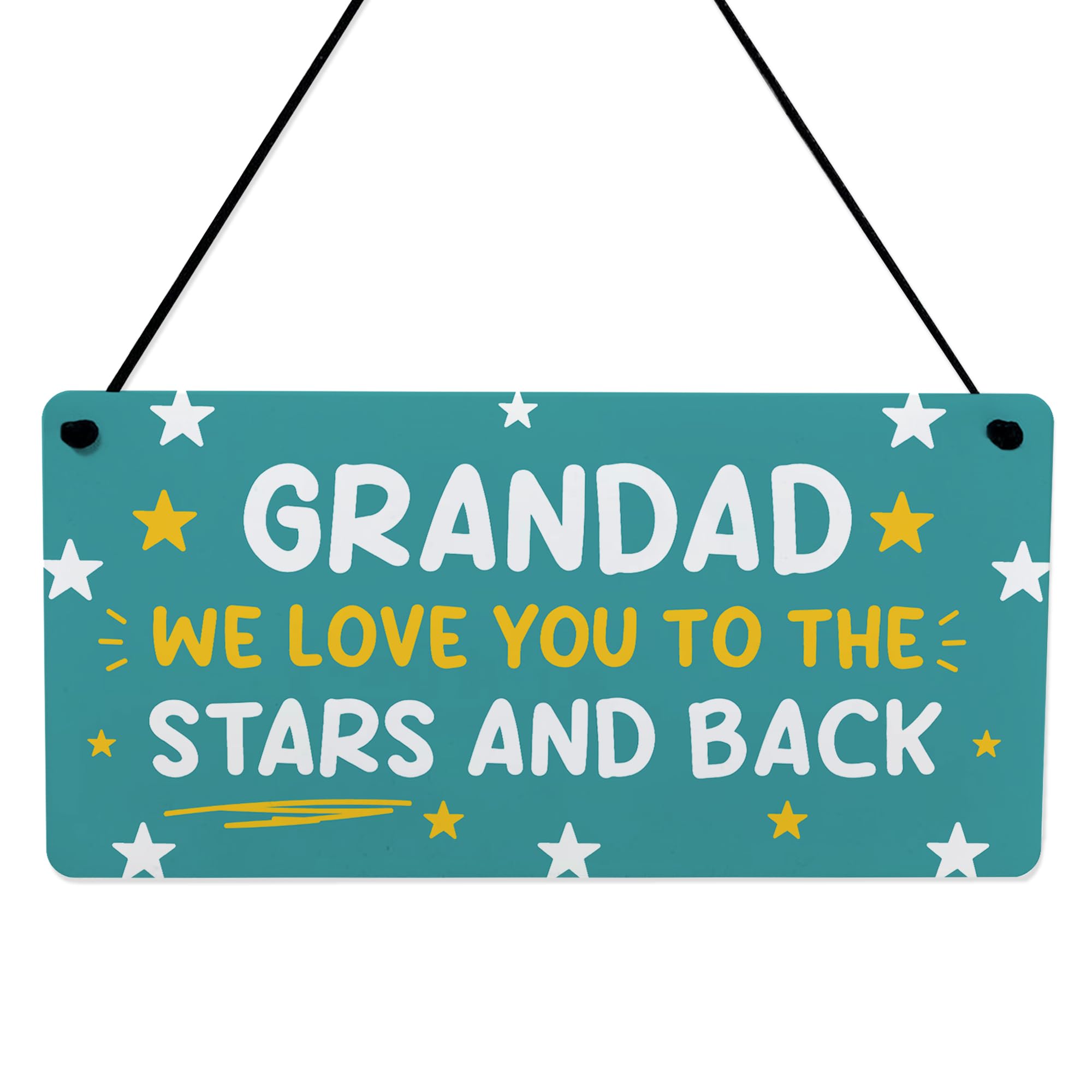 Red Ocean Grandad Gift For Birthday Fathers Day We Love You To The Stars And Back Plaque Grandad Gift From Granddaughter Grandson Thank You For Keepsake