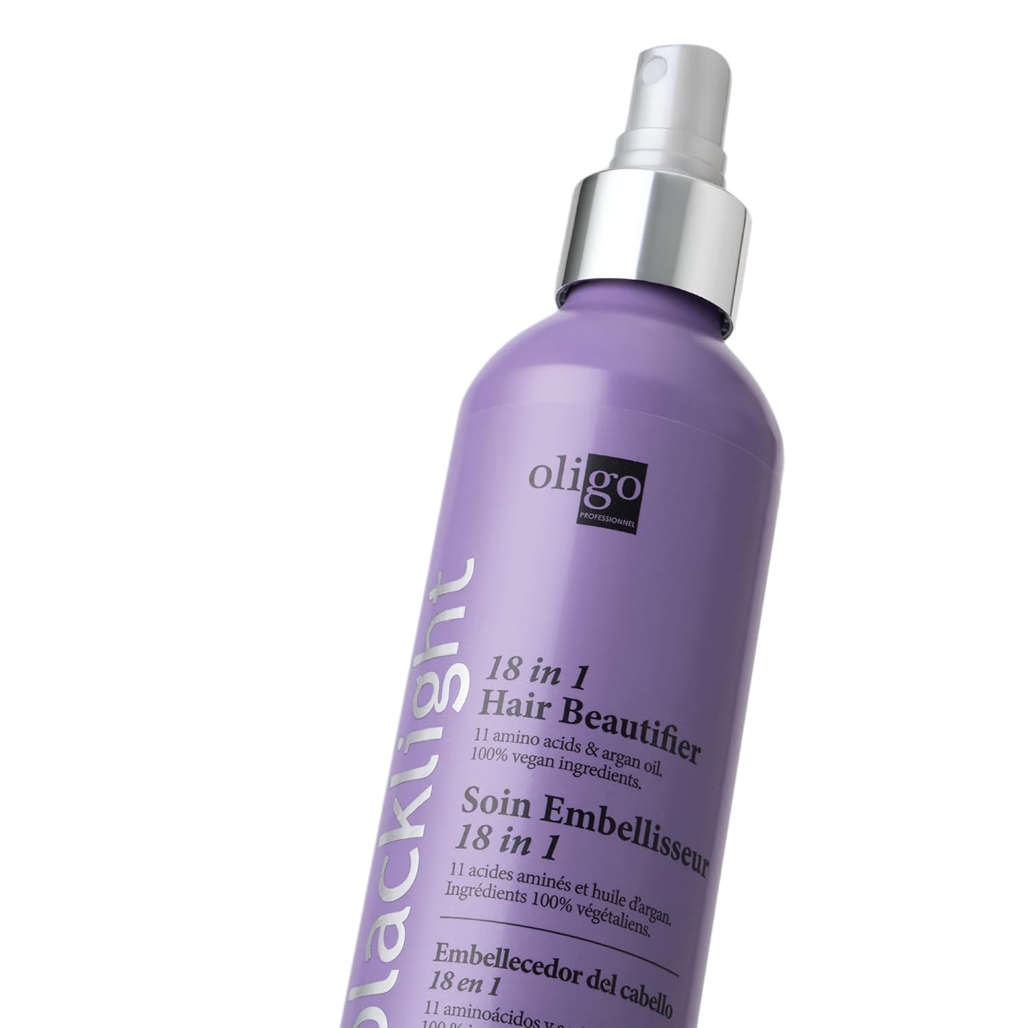 Oligo Professionnel - Blacklight 18-In-1 - Hair Beautifier - Anti Frizz - Leave-in Conditioner - Optimal Hydratation - Argan Oil - Vegan Ingredients - 11 Amino Acids & Moisturizing Formula - 8.5oz - Image 5