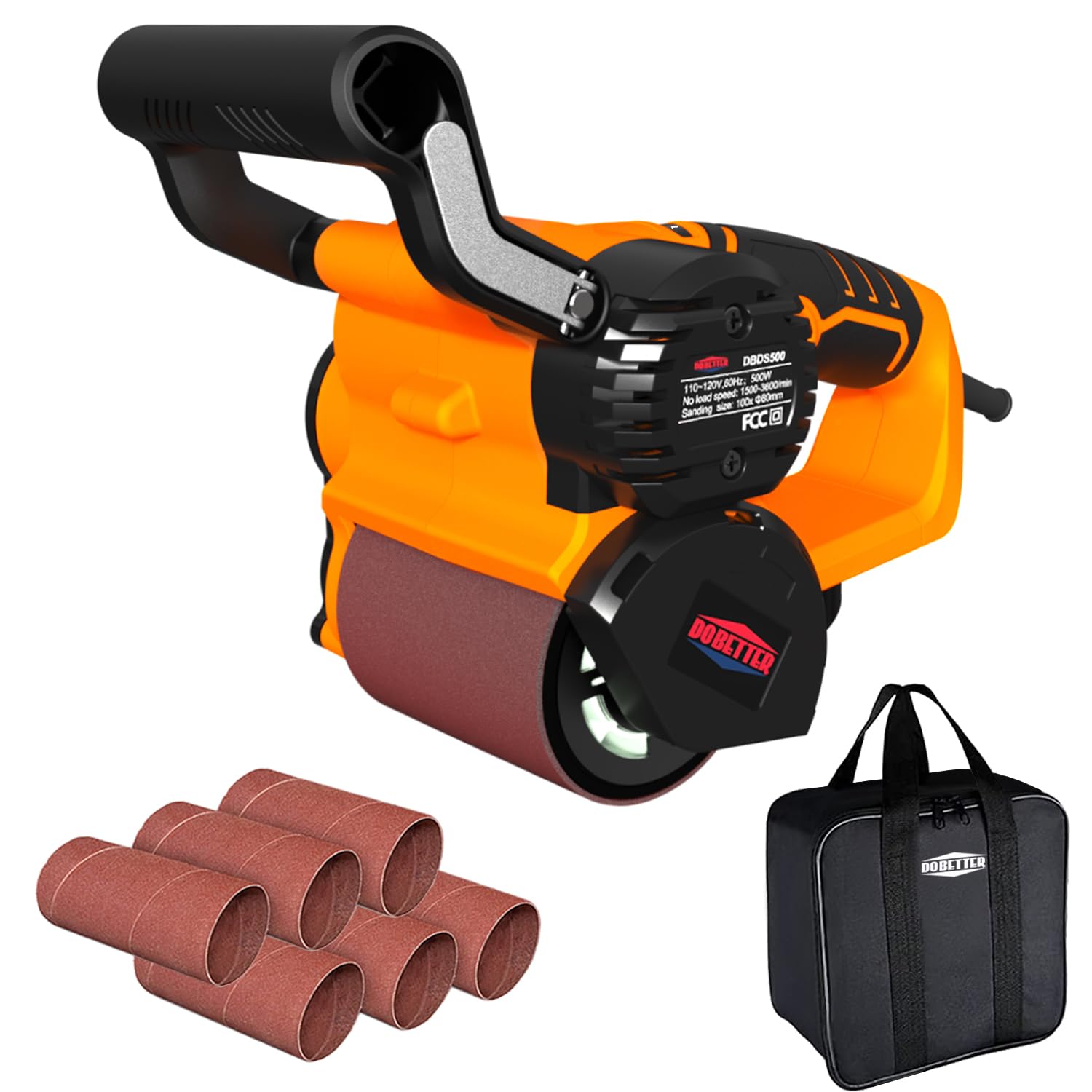 Dobetter Drum Sander for Woodworking, Paint Stripper Remover, Variable Speed Tool with VAC Nozzle and Tool Bag -DBDS5OO