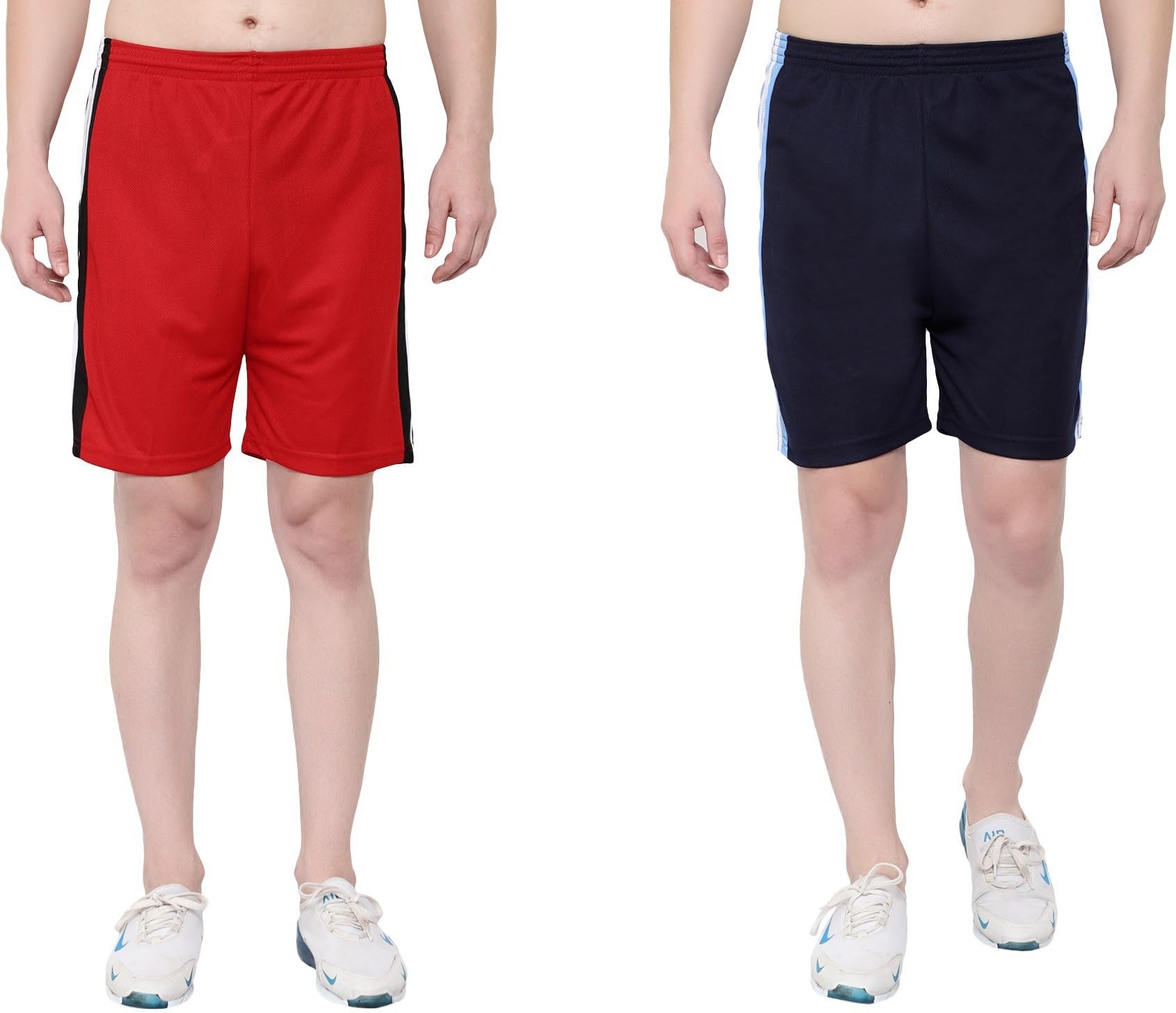 Solid Men Multicolor Regular Shorts S-JAL_725-Red-Navy-picture-32