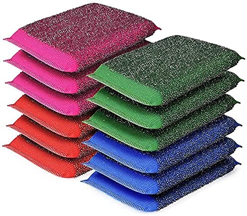 Generic Dish Wash Sponge, Multi-Use, Non-Scratch Scrubber, Heavy Duty Scrub for Dishwashing, Kitchen Sponge for Hard Surface Tools Multicolor Free Size Pack of 12 (B09NVRZGQ8) Amazon Price History, Amazon Price Tracker