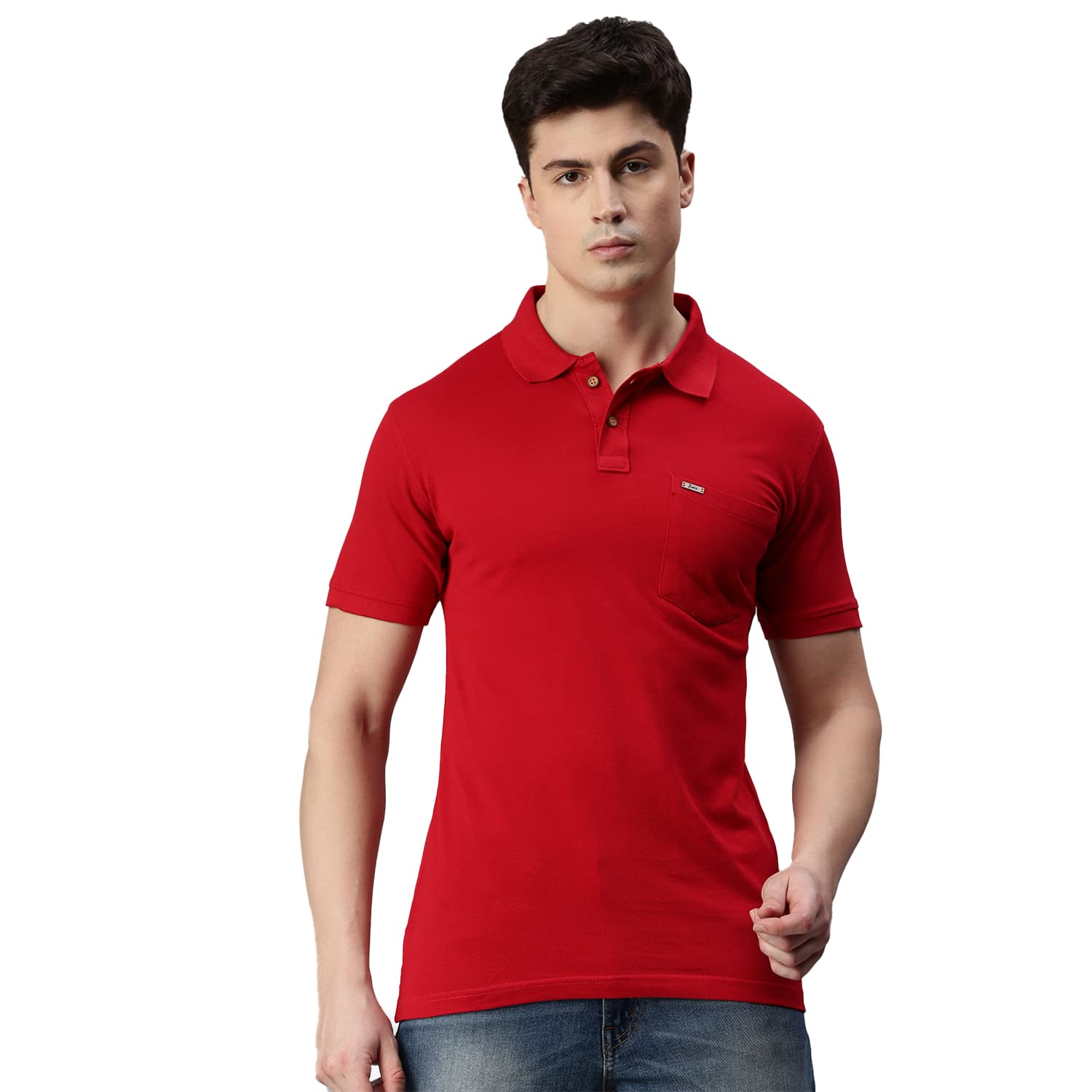 ZEDD Cotton Casual Collar Tshirts Half Sleeve Regular Fit Men