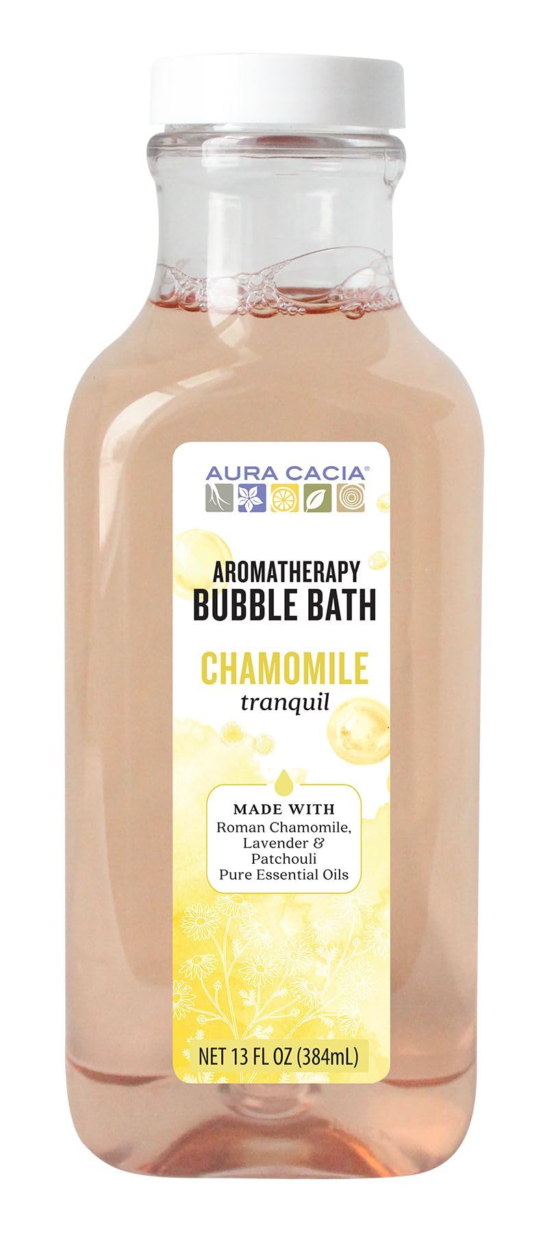 Aura Cacia Aromatherapy Bubble Bath, Tranquil Chamomile, 13 fluid ounce bottle (Pack of 3)