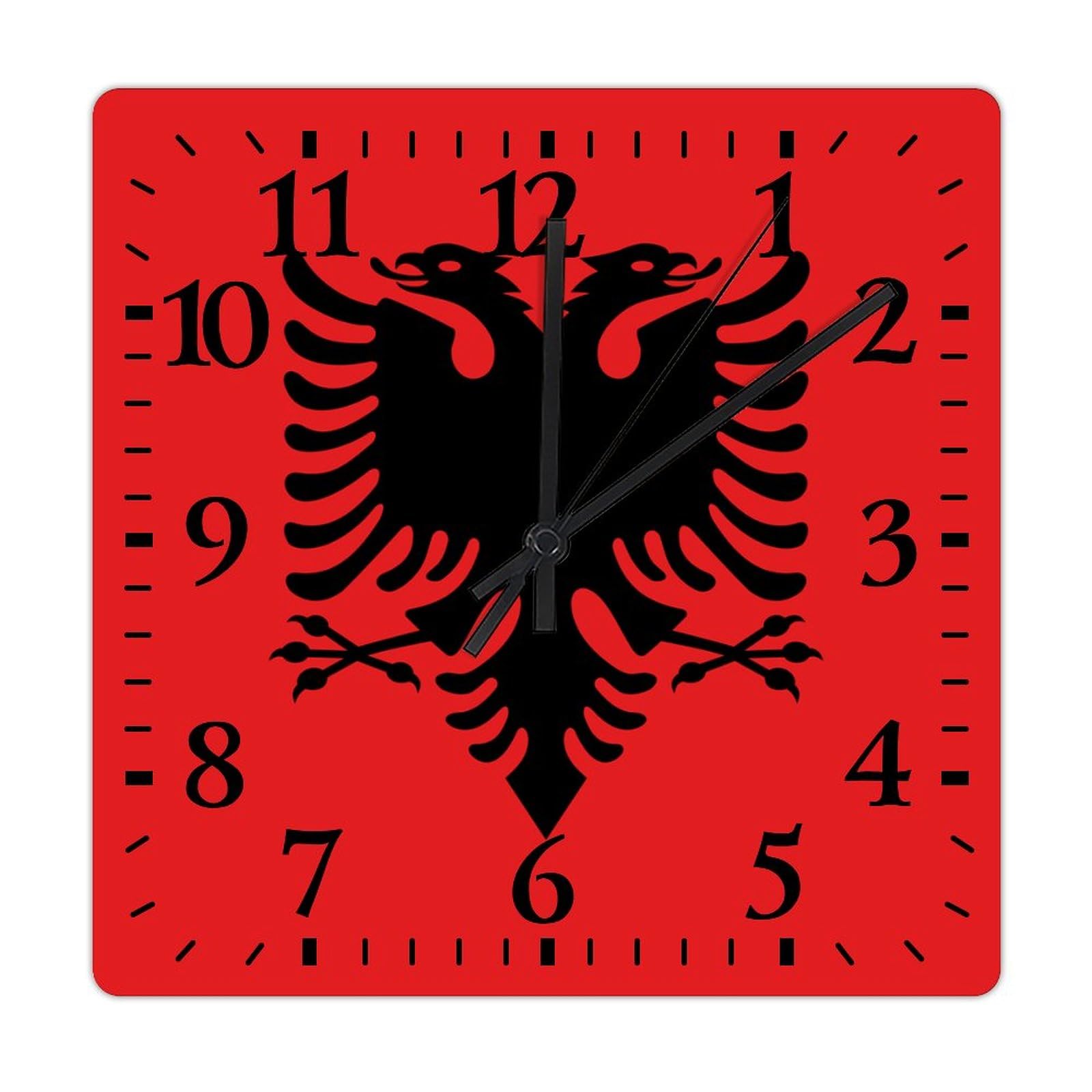 Horloge murale Albanie bois 38 cm silencieuse pour éliminer le tic-tac