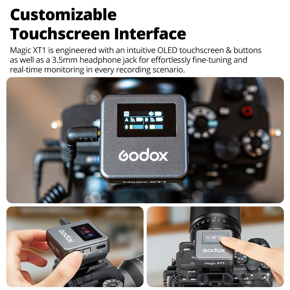 Amazon | GODOX Magic XT1ワイヤレスラベリアマイクロホン、カメラ用