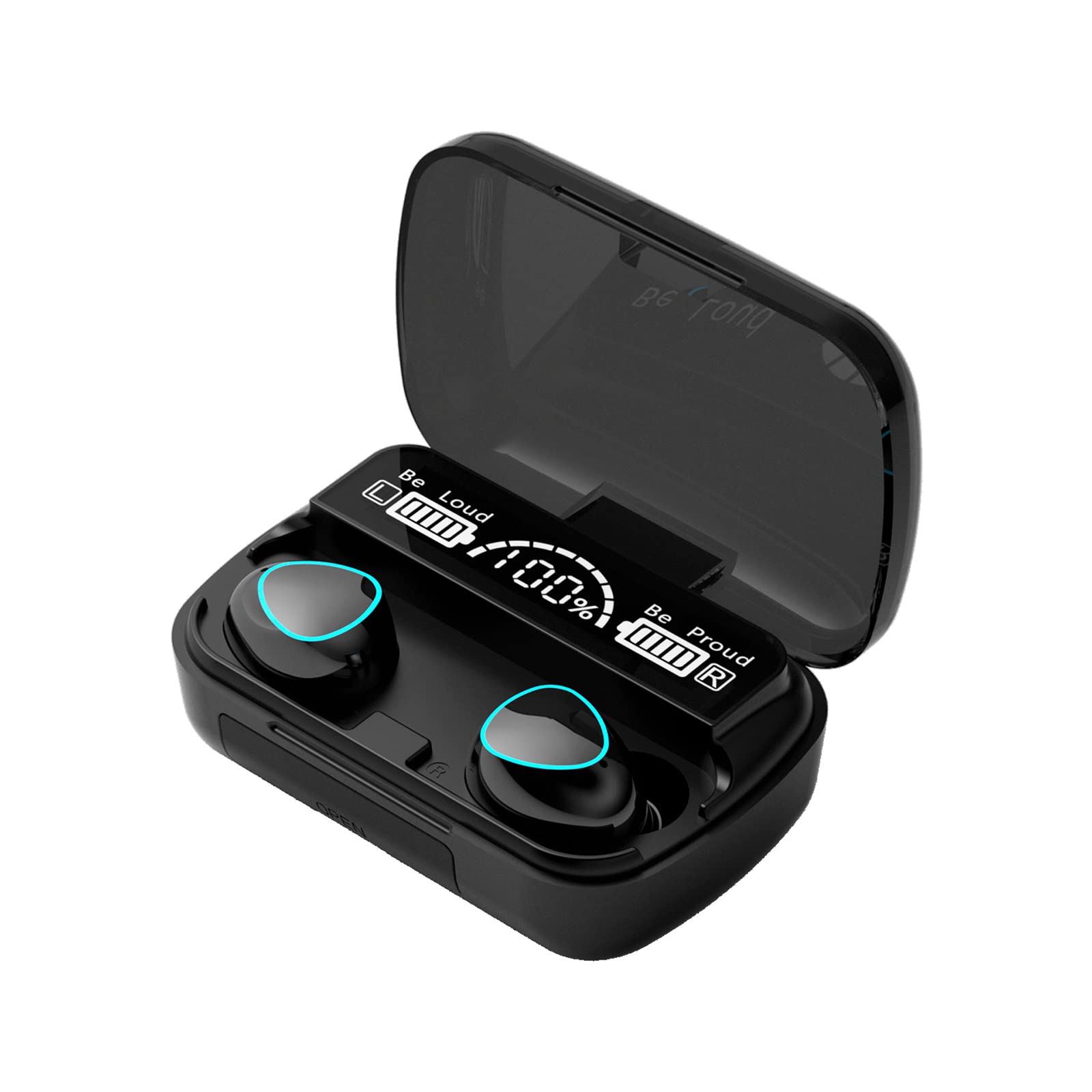 M10 touch sports sweatproof wireless bluetooth, battery life 220h, CVC8.0+DSP dual noise reduction, stereo headphones, IPX7 waterproof, large LED charging compartment, mobile phone charging