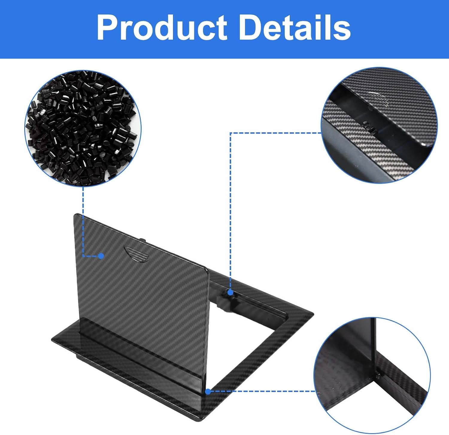 TOYCIDFG Car Armrest Storage Hidden Tray Cover Lid Compatible with Toyota Tundra 2022-2025, Center Console Storage Box Lid Car Organizer Accessories (Carbon Fiber Pattern)
