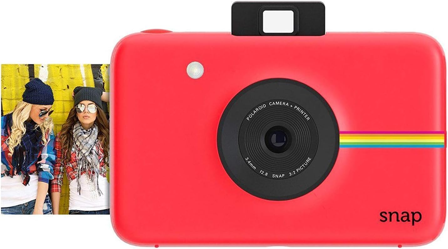 Zink Polaroid Snap Instant Digital Camera (Red) with ZINK Zero Ink Printing Technology