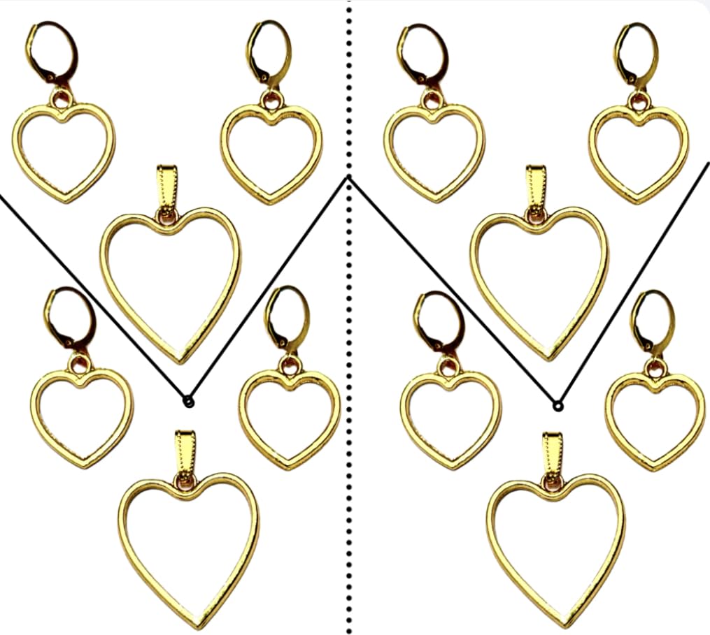 See full amazon price history chart for IRIKA Heart Shape Pendant Bezels with Earring Bezels (Gold) - Pack of 1 Set for Resin Jewelry Making (pack of 4 set) IRIKA Heart Shape Pendant Bezels with Earring Bezels (Gold) - Pack of 1 Set for Resin Jewelry Making (pack of 4 set) (B0D9R4YXCY) Amazon Price History, Amazon Price Tracker