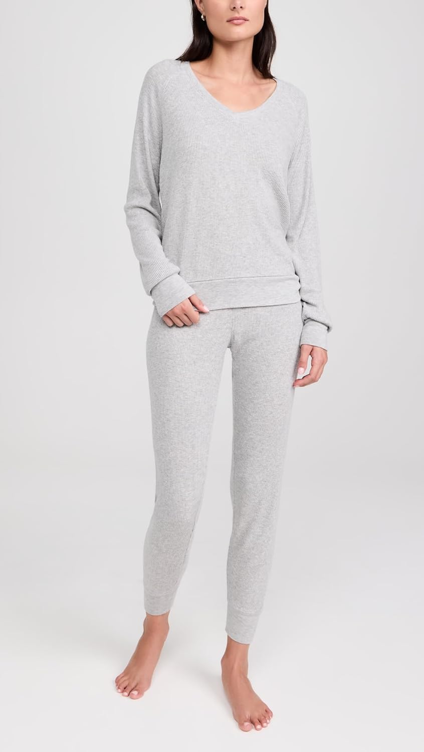 PJ Salvage Womens Loungewear Textured Essentials Long Sleeve Top - Image 5