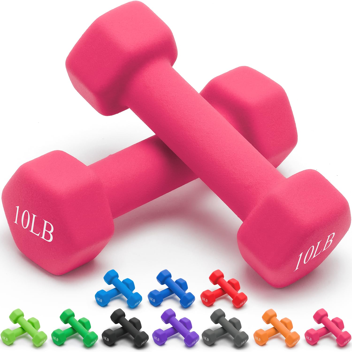 Portzon Weights Dumbbells 10 Colors Options