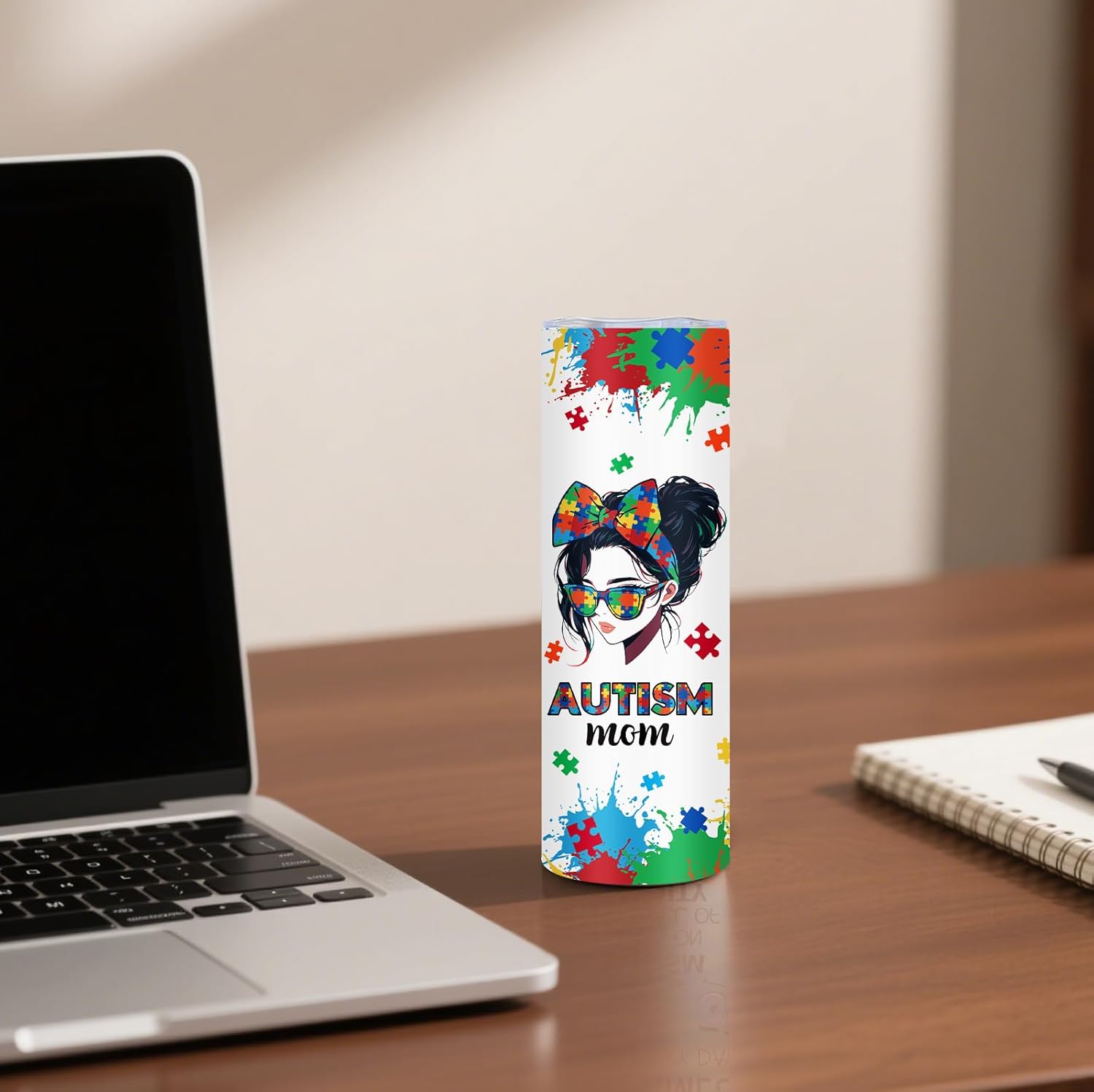 Autism Mom Gifts, Autism Awareness Tumbler for Mom - 20 oz Tumblers With Straws and Lid For Warrior Moms, Autism Cups Encouragement Gift - Image 7