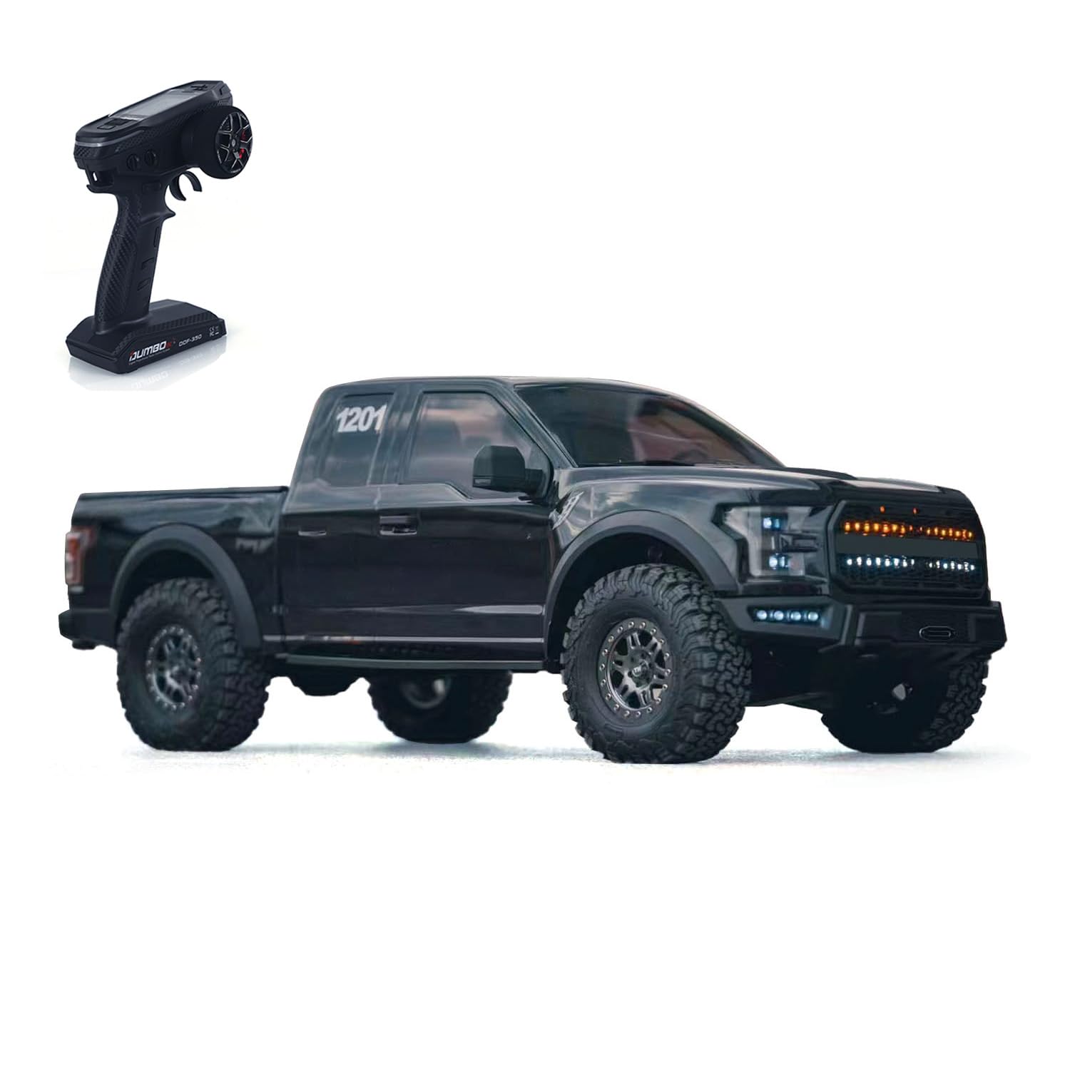 TOUCAN RC HOBBY 1/8 RC Crawler Pickup Model Car F150 Remote Control Off Road Vehicle 4WD 2PCS Axle Lock 775 Brushed Motor 880 ESC Metal Wheels for Adult