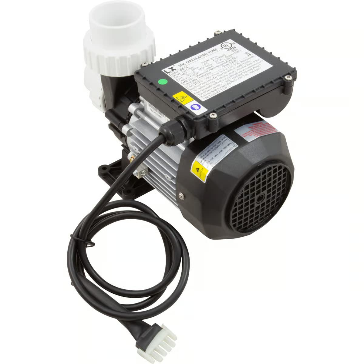 E-14 - Motore di ricambio per pompa di circolazione per vasca idromassaggio per sistemi spa, telaio 48Y, LX WE14, 1/4HP, 240V, 1-Speed, 1.6A, 1-1/2" in/out - 10-WE14-240, motore spa