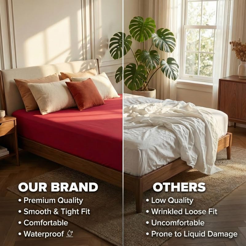 Image of Utopia Bedding Premium Waterproof Mattress Protector King Size (72x78 Inches) Soft Breathable Terry Fitted Cover, Dustproof & Absorbent Bed Mattress Protector