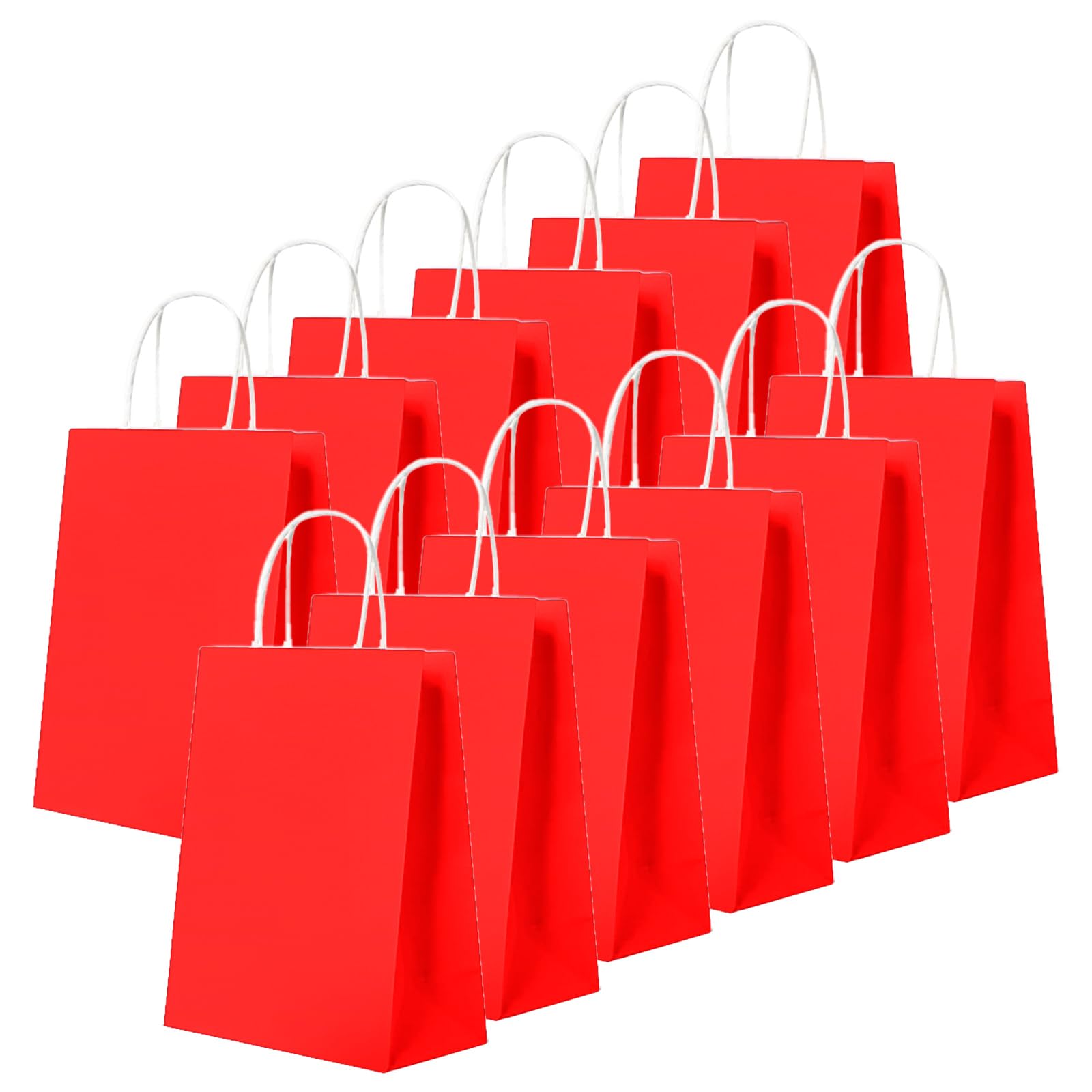 30 Pcs Sacs Papier Cadeau Avec Poignées Vert Foncé 15x8x21 Cm - Pochette Cadeaux Anniversaire Et Fêtes