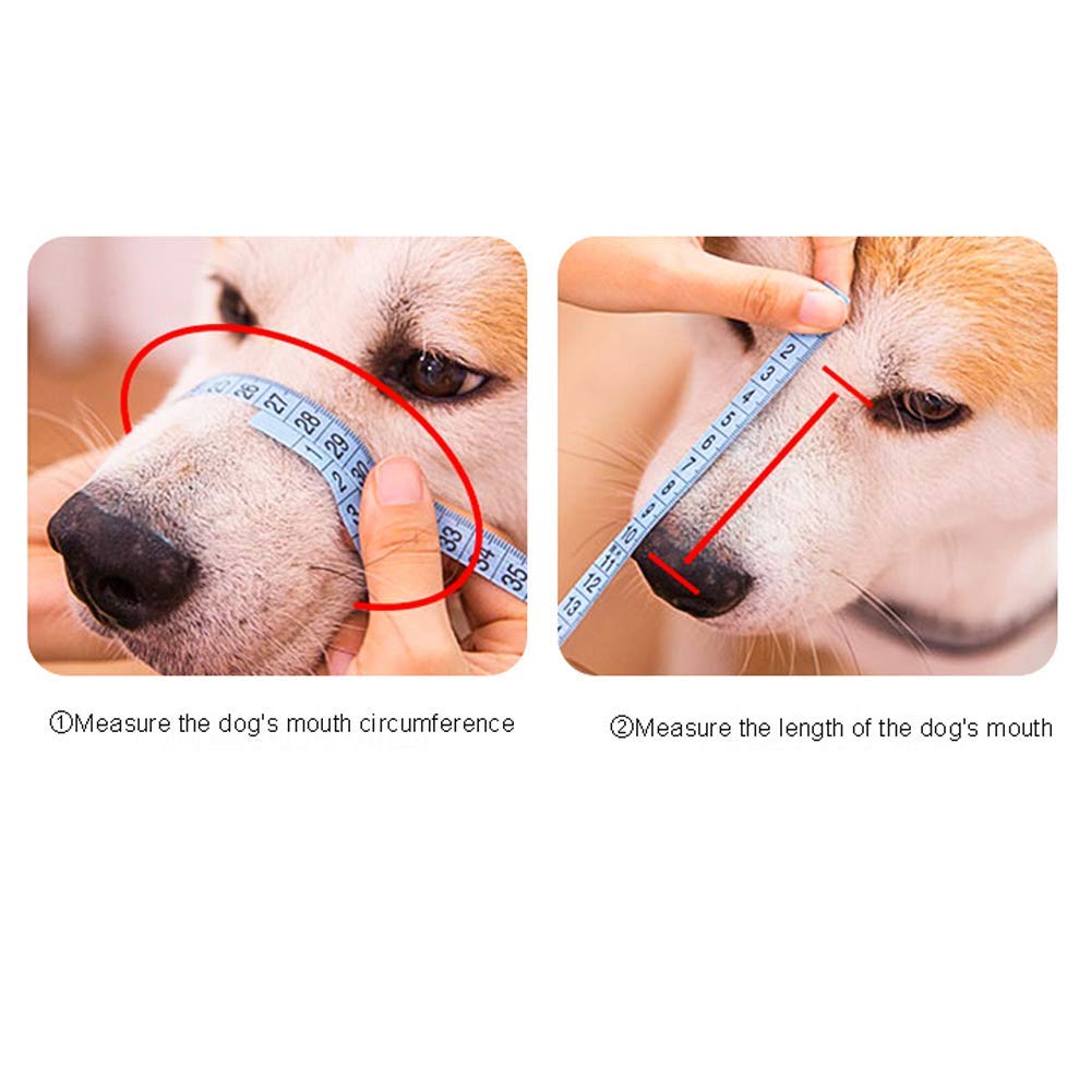 Maulkorb aus Leder zum Beißen und Kauen, Weicher Hundemaulkorb aus Silikon mit atmungsaktiven Hohlräumen und Verstellbarer Schlaufe – Vorbeugung gegen Beißen, Bellen und Kauen(Blue,L)