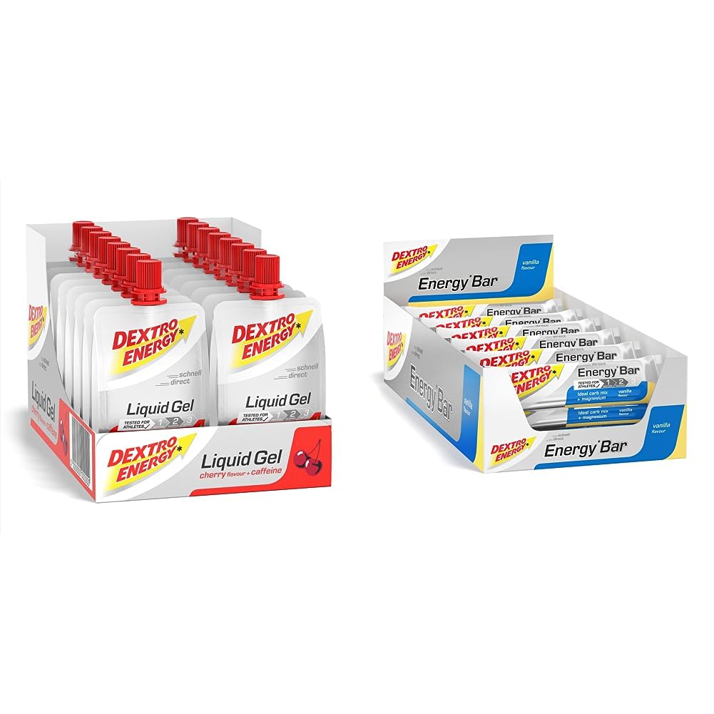 Dextro Energy Liquid Gel - Leckere Energieriegel Alternative für Ausdauer SportlerInnen & Energy Bar -Vanille - 24x50g (24er Pack)