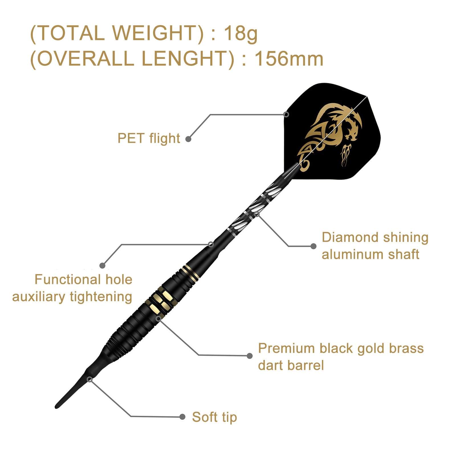 Sanfeng Dartpijlen, Dartpijlen met kunststof punt 18 gram, 3 stuks professionele softdarts pijlen 16 gram voor elektronisch dartbord, 6 aluminium shafts flights, 50 anti-lose rubberen ringen, 30 Sanfeng Dartpijlen, Dartpijlen met kunststof punt 18 gram, 3 stuks professionele softdarts pijlen 16 gram voor elektronisch dartbord, 6 aluminium shafts flights, 50 anti-lose rubberen ringen, 30