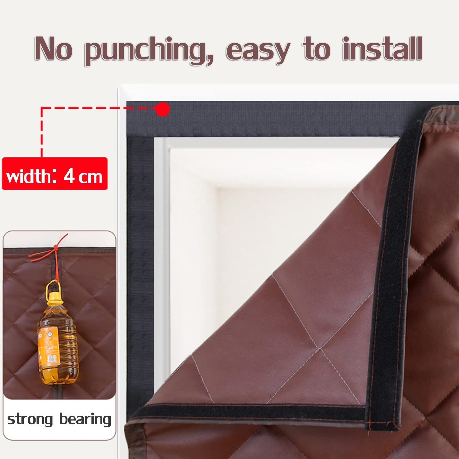 Tenda per porta con isolamento termico magnetico, resistente, extra larga, impermeabile, ideale per ingresso balcone o garage
